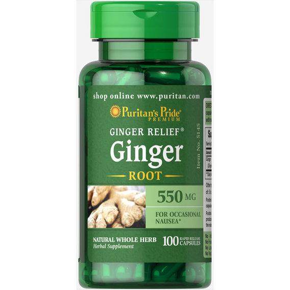 Puritan's Pride Puritan's Pride Ginger Root 550 mg 100 caps, , 100 шт.