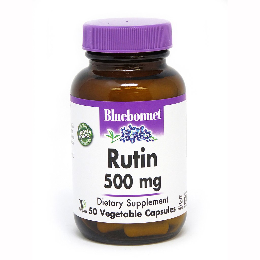 Витамины и минералы Bluebonnet Rutin 500 mg, 50 вегакапсул,  ml, Bluebonnet Nutrition. Vitamins and minerals. General Health Immunity enhancement 
