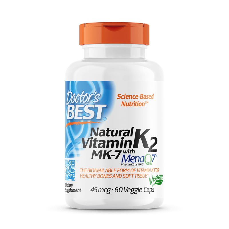 Doctor's BEST Витамины и минералы Doctor's Best Natural Vitamin K2 MK-7 45 mcg, 60 капсул, , 