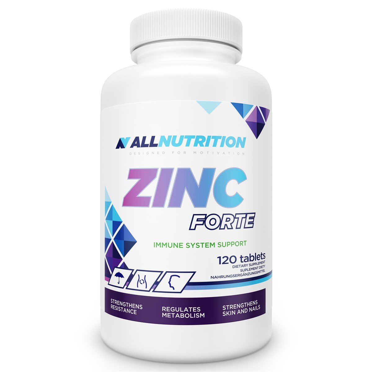 Zinc Forte, 120 шт, AllNutrition. Цинк Zn, Цинк. Поддержание здоровья 