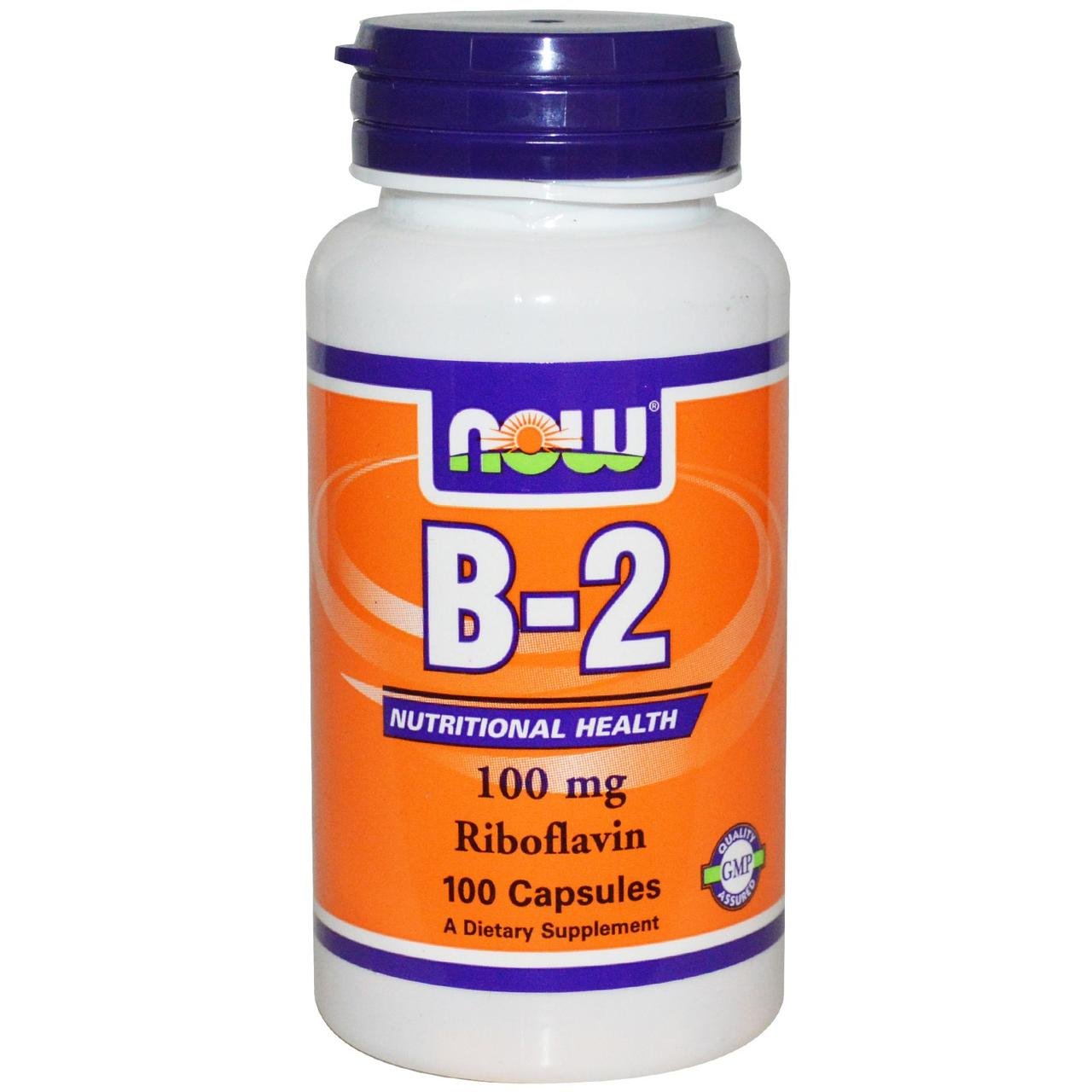 B-2 100 mg NOW Foods 100 Caps,  мл, Now. Витамины и минералы. Поддержание здоровья Укрепление иммунитета 