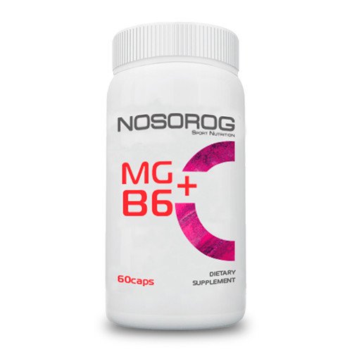 Магний б6 Nosorog Mg + B6 (60 капсул) носорог,  мл, Nosorog. Магний Mg. Поддержание здоровья Снижение холестерина Предотвращение утомляемости 