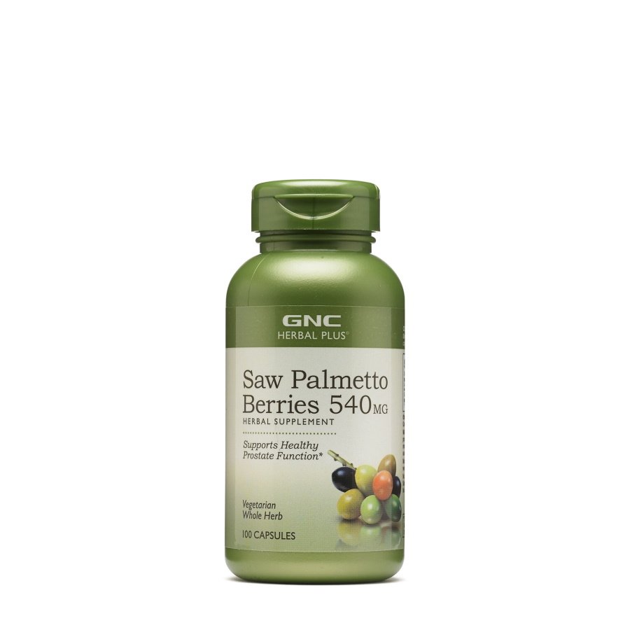 Натуральная добавка GNC Herbal Plus Saw Palmetto Berries 540 mg, 100 капсул,  ml, GNC. Natural Products. General Health 