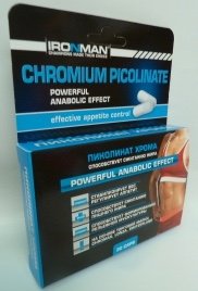 Пиколинат хрома, 30 piezas, Ironman. Picolinato de cromo. Weight Loss Glucose metabolism regulation Appetite reducing 