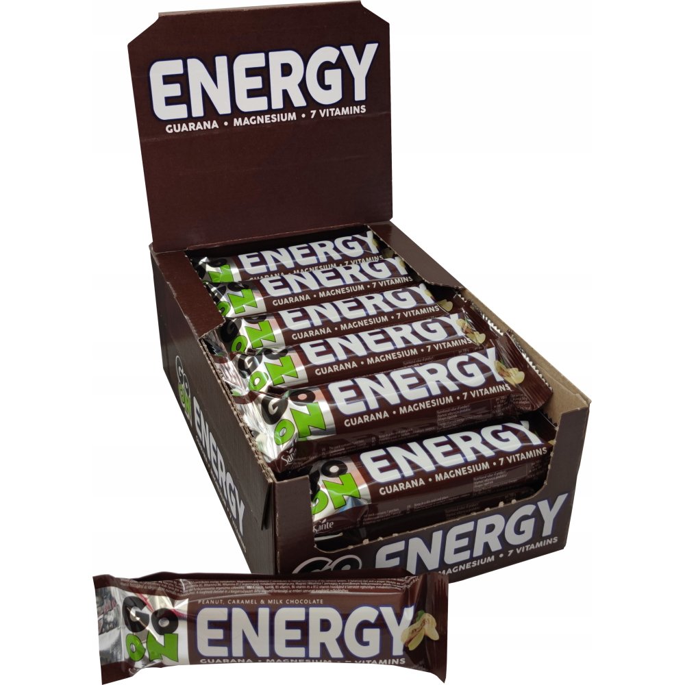 Батончик GoOn Energy Bar БЛОК, 24*50 грамм - сникерс,  ml, Go On Nutrition. Bar. 