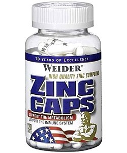 Zinc Caps, 120 мл, Weider. Цинк Zn, Цинк. Поддержание здоровья 