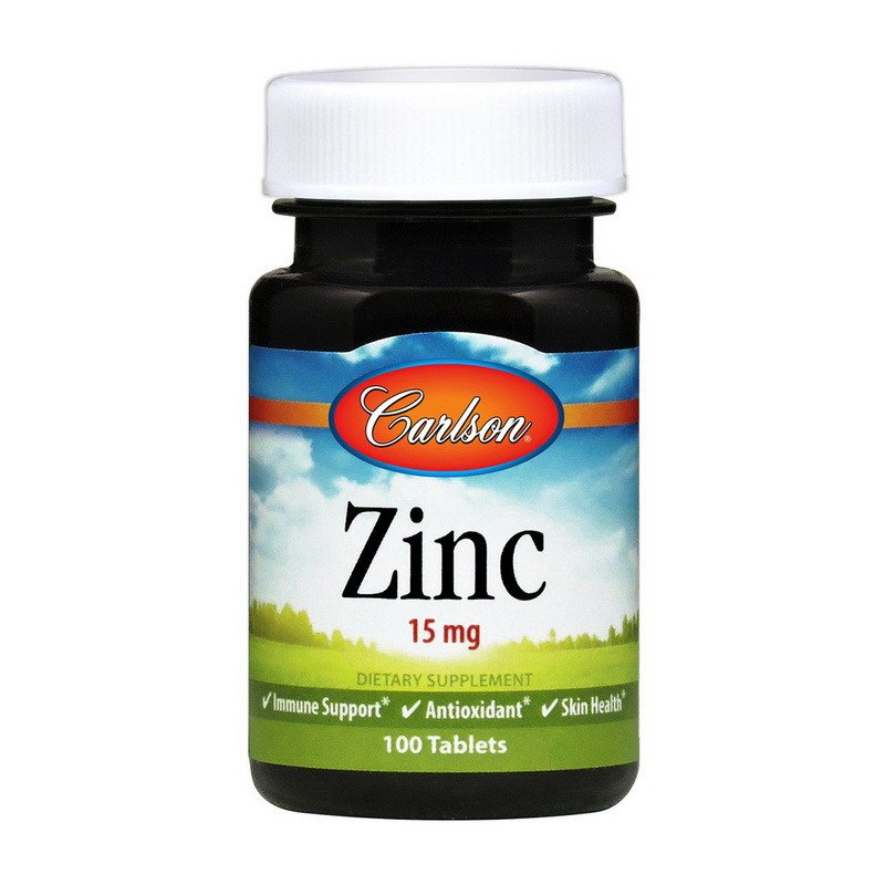 Цинк Carlson Labs Zinc 15 mg (100 табл) карлсон лабс,  мл, Carlson Labs. Цинк Zn, Цинк. Поддержание здоровья 
