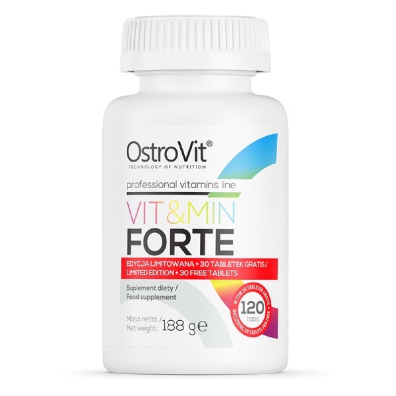Vit&Min Forte OstroVit 120 tabs,  мл, OstroVit. Витамины и минералы. Поддержание здоровья Укрепление иммунитета 