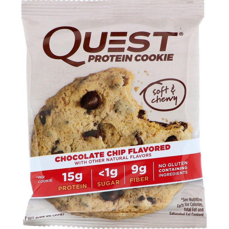 Батончик Quest Nutrition Protein Cookie, 59 грамм Шоколад,  мл, Quest Nutrition. Батончик. 