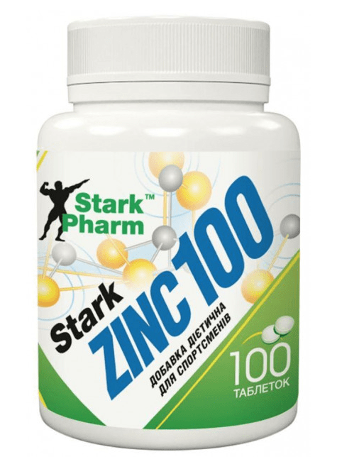 Stark Zinc 100 мг 100 капс Stark Pharm,  ml, Stark Pharm. Vitaminas y minerales. General Health Immunity enhancement 