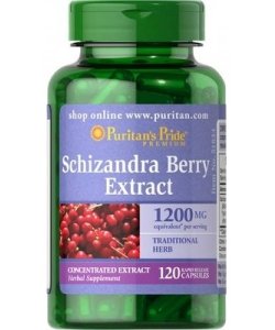 Puritan's Pride Schizandra Berry Extract 1200 mg, , 120 шт