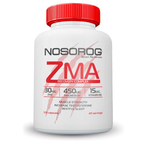 Бустер тестостерона Nosorog ZMA (120 капс) носорог зма,  мл, Nosorog. ZMA (Цинк, Магний и B6),ZMA. Поддержание здоровья Повышение тестостерона 