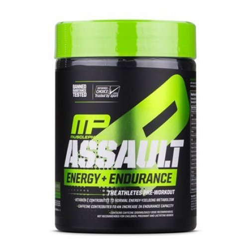Предтренировочный комплекс MusclePharm Assault Energy+Endurance, 345 грамм Зеленое яблоко,  ml, MusclePharm. Pre Workout. Energy & Endurance 