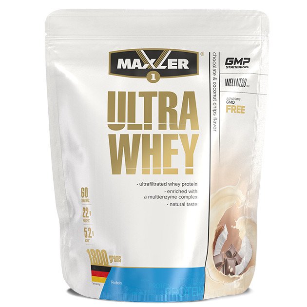 Maxler Сывороточный протеин концентрат Maxler Ultra Whey 900 грамм Шоколад кокос, , 