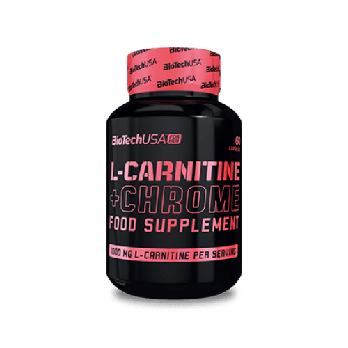 L-Carnitine + Chrome BioTech 60 caps,  мл, BioTech. L-карнитин. Снижение веса Поддержание здоровья Детоксикация Стрессоустойчивость Снижение холестерина Антиоксидантные свойства 