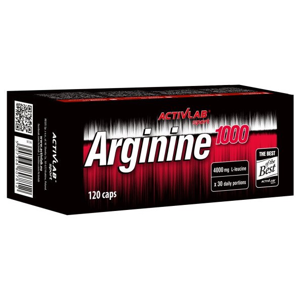 Аминокислота Activlab Arginine 1000, 120 капсул,  ml, ActivLab. Amino Acids. 