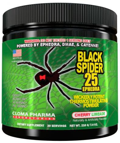 Black Spider Powder, 210 г, Cloma Pharma. Предтренировочный комплекс. Энергия и выносливость 