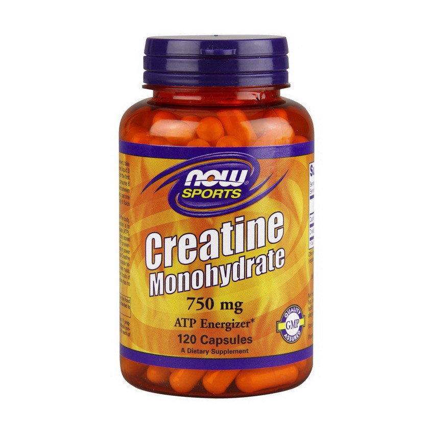 Креатин моногидрат Now Foods Creatine Monohydrate 750 mg (120 капс) нау фудс,  мл, Now. Креатин моногидрат. Набор массы Энергия и выносливость Увеличение силы 