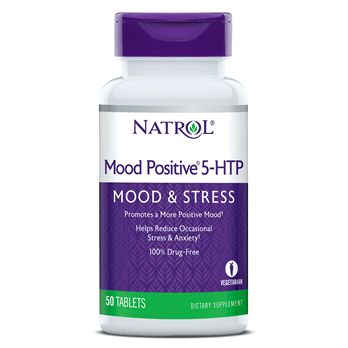 Аминокислота Natrol Mood Positive 5-HTP, 50 таблеток,  мл, Natrol. Аминокислоты. 