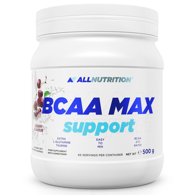 BCAA AllNutrition BCAA Max Support, 500 грамм Вишня,  мл, AllNutrition. BCAA. Снижение веса Восстановление Антикатаболические свойства Сухая мышечная масса 