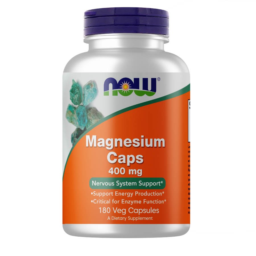 Витамины и минералы NOW Magnesium 400 mg, 180 вегакапсул,  ml, Now. Vitamins and minerals. General Health Immunity enhancement 