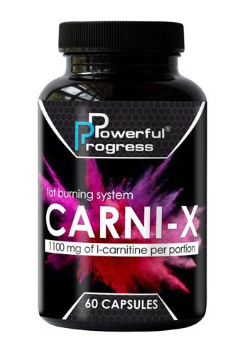 Powerful Progress Carni-X 60 капс Без вкуса,  мл, Powerful Progress. L-карнитин. Снижение веса Поддержание здоровья Детоксикация Стрессоустойчивость Снижение холестерина Антиоксидантные свойства 