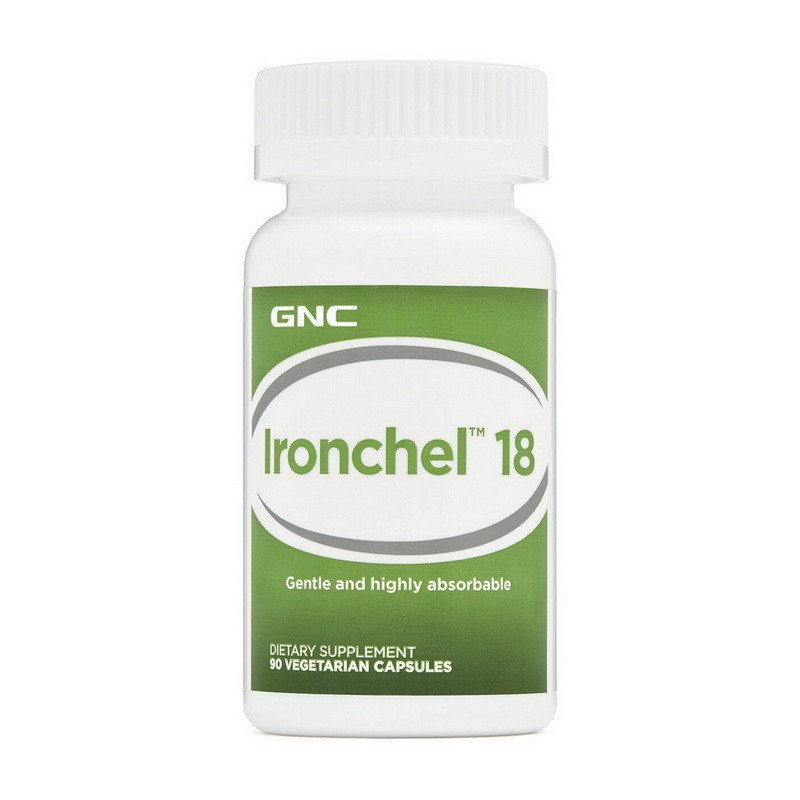 GNC Железо GNC Ironchel 18 mg 90 таблеток, , 
