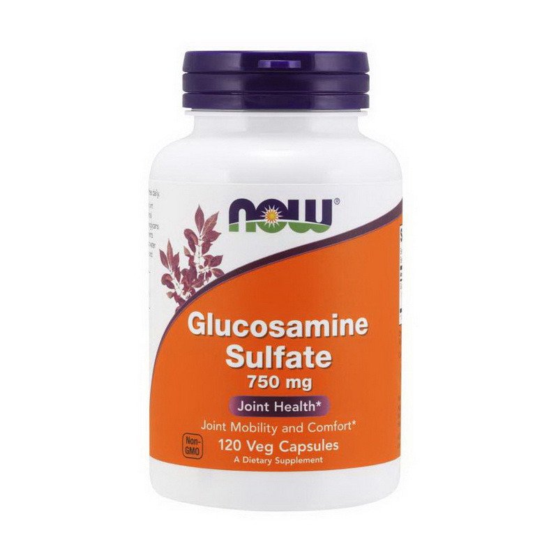 Глюкозамин cульфат Now Foods Glucosamine Sulfate 750 mg (120 капс) нау фудс,  мл, Now. Глюкозамин. Поддержание здоровья Укрепление суставов и связок 