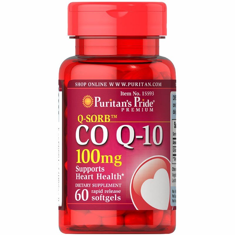 Витамины и минералы Puritan's  Pride CO Q10 100 mg, 60 капсул,  ml, Puritan's Pride. Vitaminas y minerales. General Health Immunity enhancement 