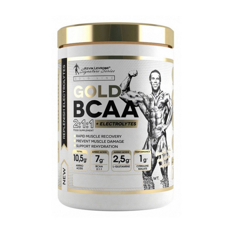 Kevin Levrone БЦАА Kevin Levrone Gold BCAA 2: 1: 1 + Electrolytes 375 грам Цитрус персик, , 