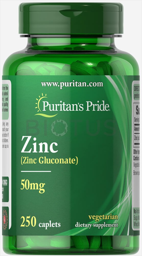 Puritan's Pride Zinc 50 мг 250 таблеток,  мл, Puritan's Pride. Витамины и минералы. Поддержание здоровья Укрепление иммунитета 