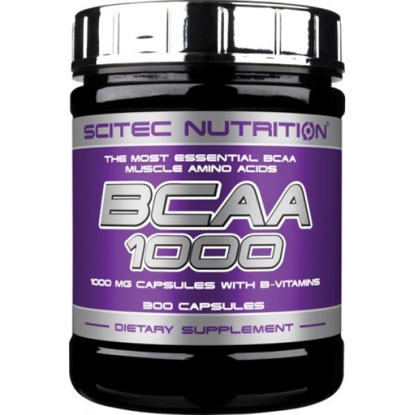 Амінокислоти BCAA 1000 Scitec Nutrition 300 caps,  мл, Scitec Nutrition. BCAA. Снижение веса Восстановление Антикатаболические свойства Сухая мышечная масса 