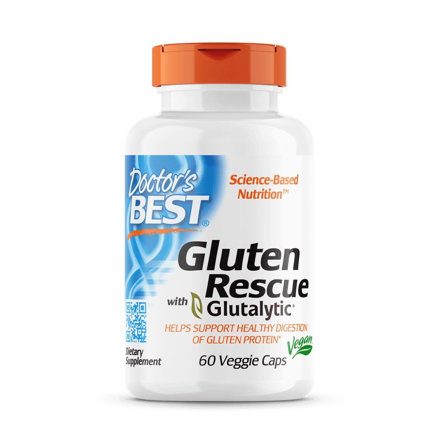 Натуральная добавка Doctor's Best Gluten Rescue, 60 вегакапсул,  мл, Doctor's BEST. Hатуральные продукты. Поддержание здоровья 