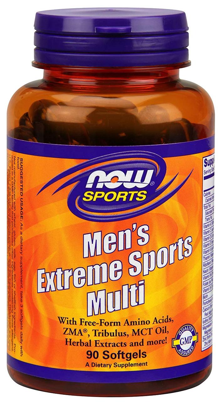 Вітамінно-мінеральний комплекс NOW Foods Men's Extreme Sports Multi 90 Softgels,  мл, Now. Витамины и минералы. Поддержание здоровья Укрепление иммунитета 