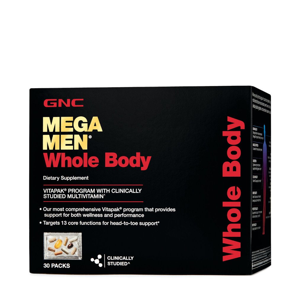 Витамины и минералы GNC Mega Men Whole Body Vitapak, 30 пакетиков,  мл, GNC. Витамины и минералы. Поддержание здоровья Укрепление иммунитета 