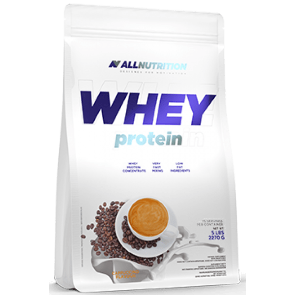 Сывороточный протеин концентрат AllNutrition Whey Protein (2,2 кг) алл нутришн Capuccino,  мл, AllNutrition. Сывороточный концентрат. Набор массы Восстановление Антикатаболические свойства 