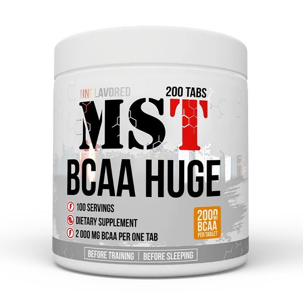 BCAA MST BCAA Huge, 200 таблеток,  ml, MST Nutrition. BCAA. Weight Loss recovery Anti-catabolic properties Lean muscle mass 