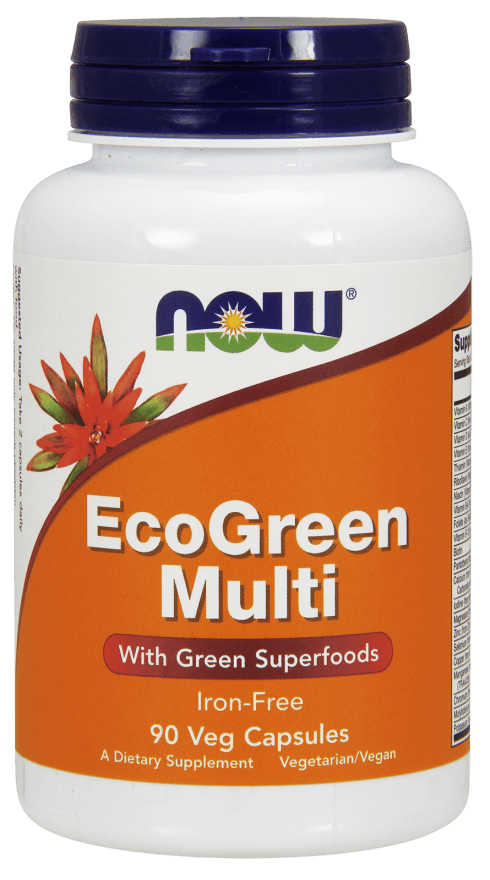 EcoGreen Multi, 90 шт, Now. Витаминно-минеральный комплекс. Поддержание здоровья Укрепление иммунитета 