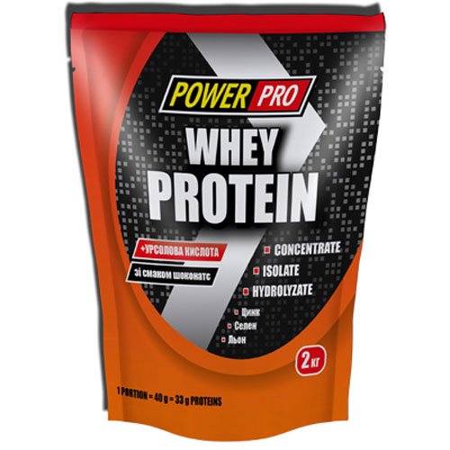 Power Pro Whey Protein 2 кг Клубника со сливками,  мл, Power Pro. Сывороточный протеин. Восстановление Антикатаболические свойства Сухая мышечная масса 