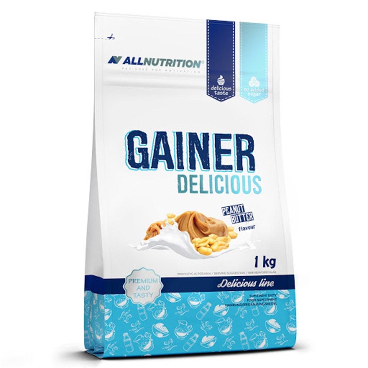 Гейнер для набора массы AllNutrition Gainer Delicious (3000 г) алл нутришн Strawberry,  мл, AllNutrition. Гейнер. Набор массы Энергия и выносливость Восстановление 