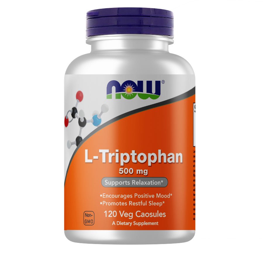 Аминокислота NOW L-Tryptophan 500 mg, 120 вегакапсул,  ml, Now. Amino Acids. 