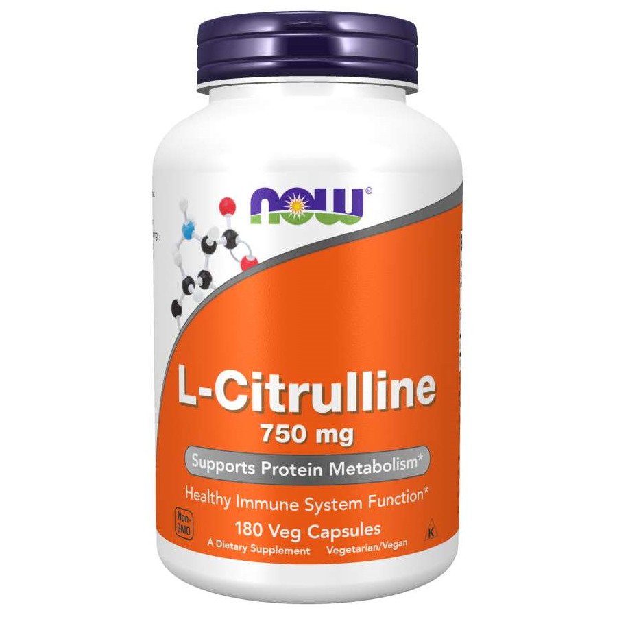 Now Аминокислота NOW L-Citrulline 750 mg, 180 вегакапсул, , 