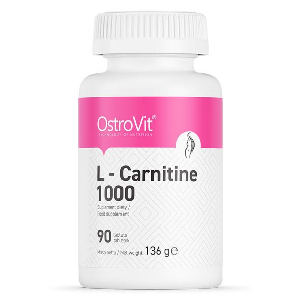 Ostrovit L-Carnitine 1000 90 tabs,  ml, OstroVit. L-carnitine. Weight Loss General Health Detoxification Stress resistance Lowering cholesterol Antioxidant properties 