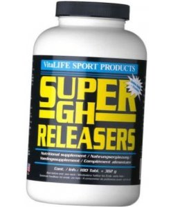 Super GH Releasers, 180 шт, VitaLIFE. Бустер гормона роста. Набор массы 