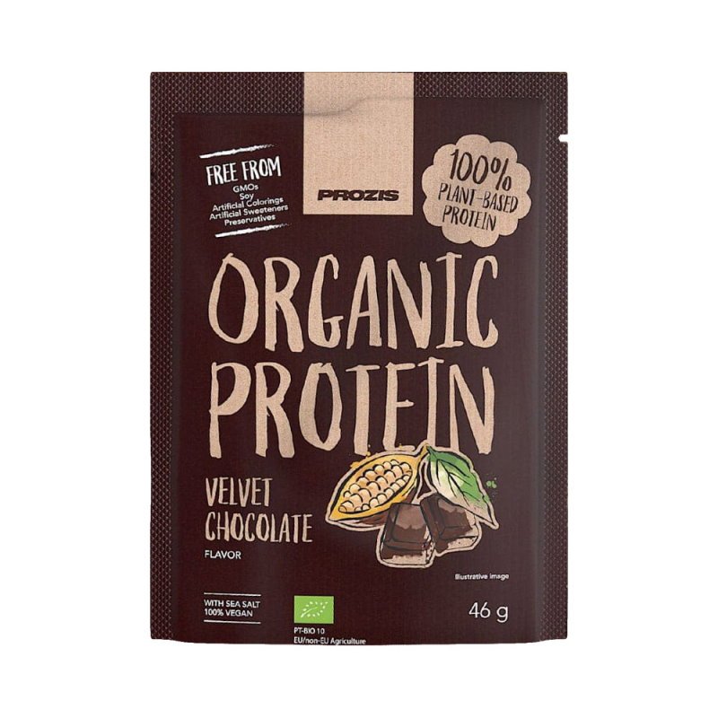Prozis Протеин Prozis Organic Vegetable Protein, 46 грамм Шоколад, , 46  грамм