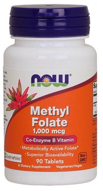 Now NOW Foods Methyl Folate 1000 mcg 90 Tabs, , 90 шт.