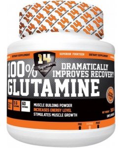 100% Glutamine, 300 g, Superior 14. Glutamine. Mass Gain recovery Anti-catabolic properties 