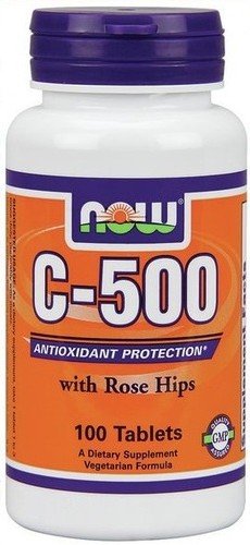 C-500 with Rose Hips, 100 pcs, Now. Vitamin C. General Health Immunity enhancement 