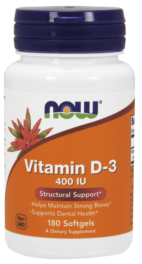 Vitamin D-3 400 IU, 180 pcs, Now. Vitamin D. 