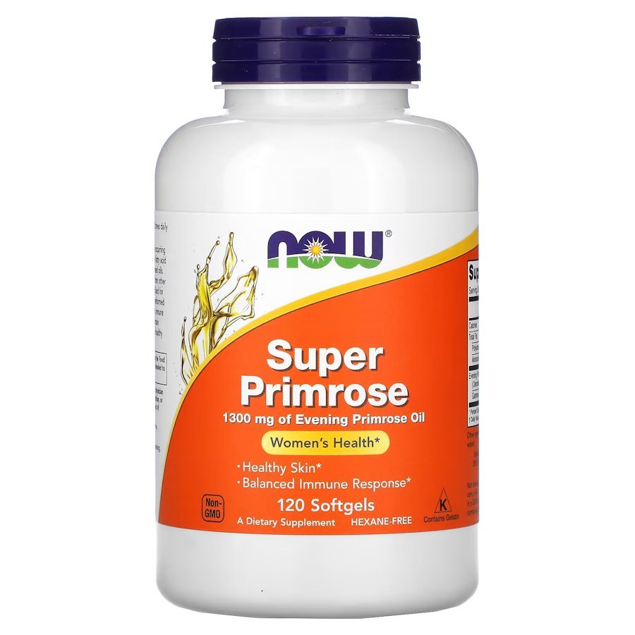 Now Жирные кислоты NOW Super Primrose 1300 mg, 120 капсул, , 